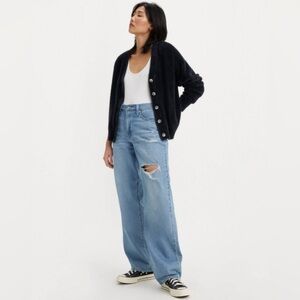NEW Levi’s Baggy Dad Denim Distressed Jeans Size 26x30 Light Wash